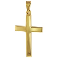 trendor Kreuzanhänger Kreuz- Gold 750 (18 Karat) 32 x 17 mm goldfarben