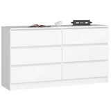 Akord Kommode K140 138 x 77 x 40 cm Weiß
