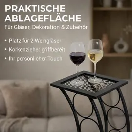 DanDiBo Ambiente Weinregal 80 cm Schwarz