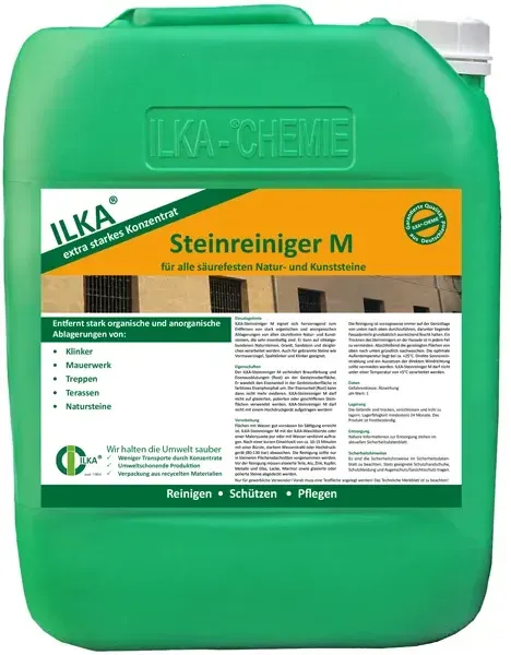 Stein- und Fassadenreiniger ILKA Steinreiniger M 30 L Natur-, Klinkerfassade, eisenhaltige Natursteine, Kunststein
