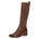 Damen Hohe mit Absatz Runde Spitze Blockabsatz Braun Cognac 37 5