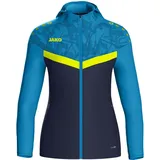 Jako Damen Kapuzenjacke Iconic marine/jako blau/neongelb 38