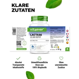 Vit4ever Laktase Depot 22.000 Tabletten 365 St.