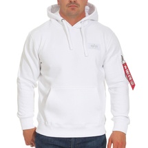 Alpha Industries Back Print Hoody Kapuzensweat Kapuzenpullover, White, M