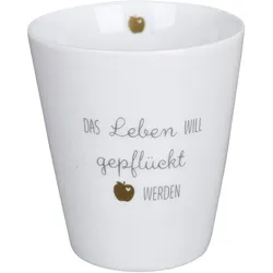 Krasilnikoff Happy Mug, Das Leben will gepflückt werden, 330 ml