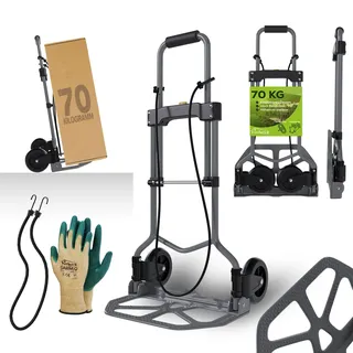Tronitechnik TroniTechnik® Sackkarre SK-02 Handkarre klappbar, Transportkarre bis 60kg, Klappwagen aus Metall - Transportwagen