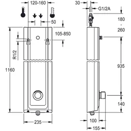 KWC AR Duschpaneel, F5, hydr., MIRANIT, Mischer, f. Duschkopf, ABE