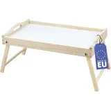 RUBBERNECK Tablett, Holz, Betttablett Frühstückstablett Serviertablett braun
