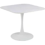 Mid.you Esstisch, Weiß, Metall, Keramik, quadratisch, Säule, rund, 90x75x90 cm, Esszimmer, Tische, Esstische, Esstische quadratisch