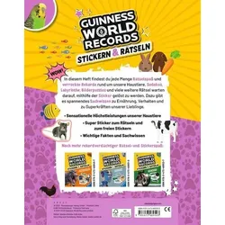 RAVENSBURGER 48950 Guinness World Records: Stickern & Rätseln - Haustiere