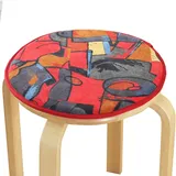 Rund Sitzkissen Rund Stuhlkissen Polster Auflage Kissen, Stuhlauflage rutschfest Sitzpolster für Haus & Garten Büro(X7,Diameter 34cm(13.4in))