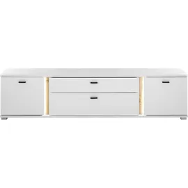 Home Affaire Long Island Lowboard 200 cm Weiß Kunststoff/Metall/Holzwerkstoff