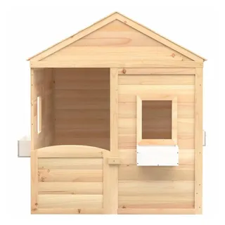 vidaXL Spielhaus mit Abschließbarer Tür und Blumentöpfen Tannenholz