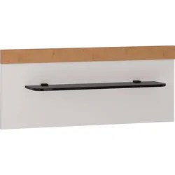 Aufsatzpaneel WIEMANN "Asti", beige (champagner, dekor), B:60cm H:26cm T:12cm, Holzwerkstoff, Möbelaufsätze, mit Glasauflage (2er-Set)