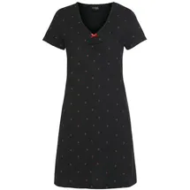 VIVANCE Nachthemd mit Herzchen-Druck Schwarz 36/38