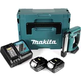 Makita DST 221 RGJ 18 V Li-ion Akku Tacker im Makpac + 2x BL 1860 B 6,0 Ah Li-Ion Akku + DC 18 RC Ladegerät
