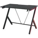 Homcom Gaming-Tisch,, schwarz Kunststoff, 55x75x105 cm, Arbeitszimmer, Schreibtische, Computertische