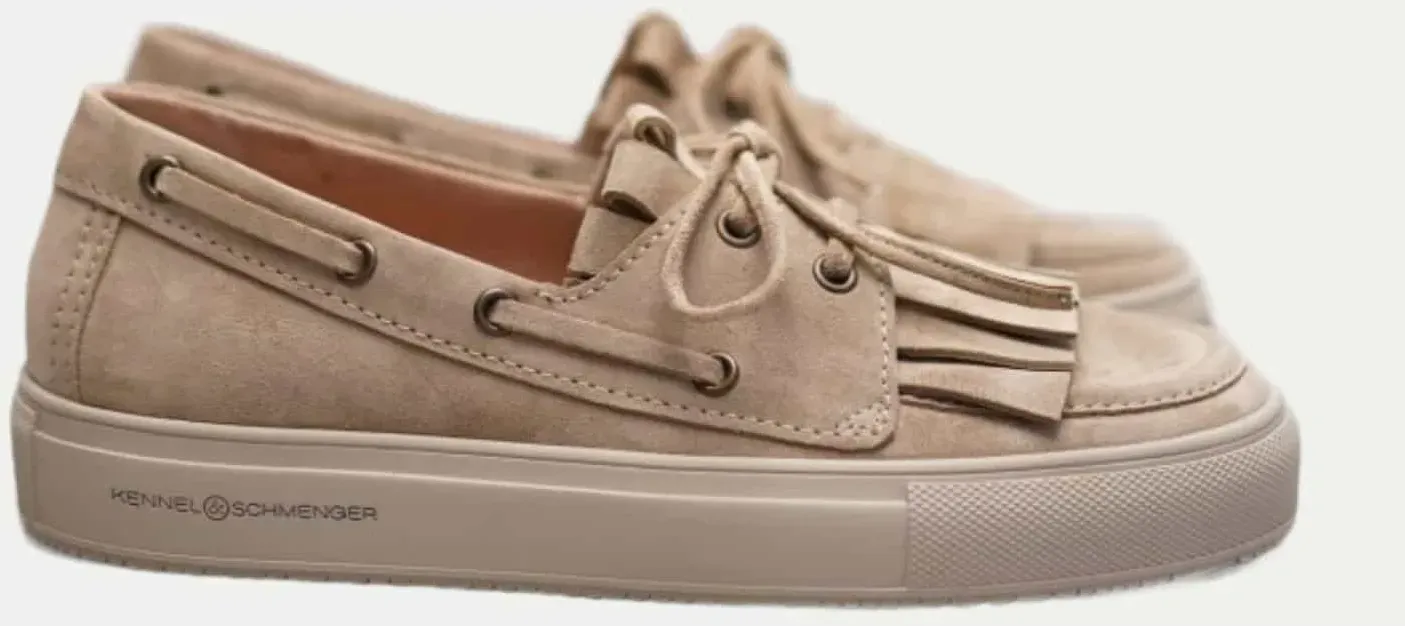 Sneaker Leni aus softem Veloursleder Beige 40