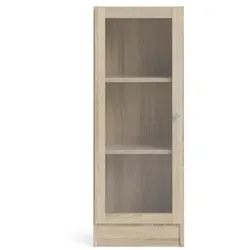 Base Regal 1 Glastür Eiche Struktur Dekor.