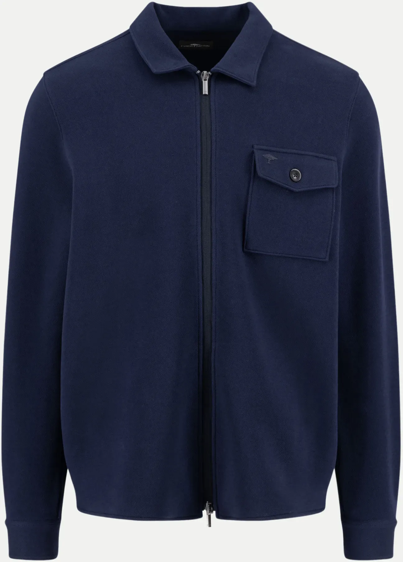 Overshirt, Interlock Pique Blau XL