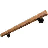 Handlauf Geländer Holz Treppengeländer für Innen,0,3m-6m Wand Treppe Wandmontage Stufenhandläufe,Rutschfeste Handlauf Treppe mit Stabiler Halter,Wandhandlauf Handgeländer Haltegriffe Komplettset ( Siz