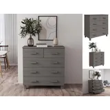 vidaXL Sideboard HAMAR Hellgrau 79x40x80 cm Massivholz Kiefer