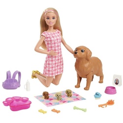 Mattel® Anziehpuppe Mattel HCK75 - Barbie - Puppe mit Hund und Welpen bunt