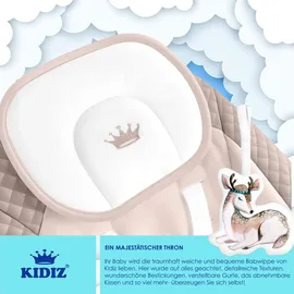 Kidiz KIDIZ® Babywippe Babyschaukel mit 5 Geschwindigkeitseinstellungen zusammenklappbarer Baby Wippe Schaukel Babyhochstuhl mit Spielbogen Spielzeugen 5 beruhigende Naturgeräusche neugeborene