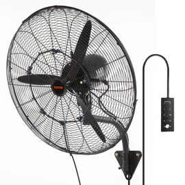 Vevor Nebelventilator, 61,6 cm oszillierender, wasserdichter Ventilator, 3 Geschwindigkeiten, 7000 CFM, gewerblicher oder privater Ventilator zur Kühlung von Lagerhäusern, Gewächshäusern, Werkstätten