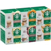 STARBUCKS Probierset, White Cup Variety Pack by Nescafé Dolce Gusto Kaffeekapseln 6 x 12 (72 Kapseln) - Exklusiv bei Amazon