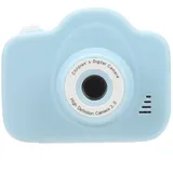 Kinder-Digitalkamera, Kinder-Selfie-Kamera, 2,0-Zoll-Bildschirm, Kinder-Camcorder-Spielzeug, 2000 W HD-Dual-Kamera mit 28 Foto-Aufklebern für Kleinkinder (Blauer Blumendruck)