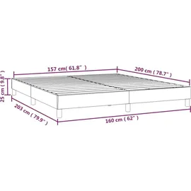 vidaXL Boxspringbettgestell Dunkelbraun 160x200 cm Stoff