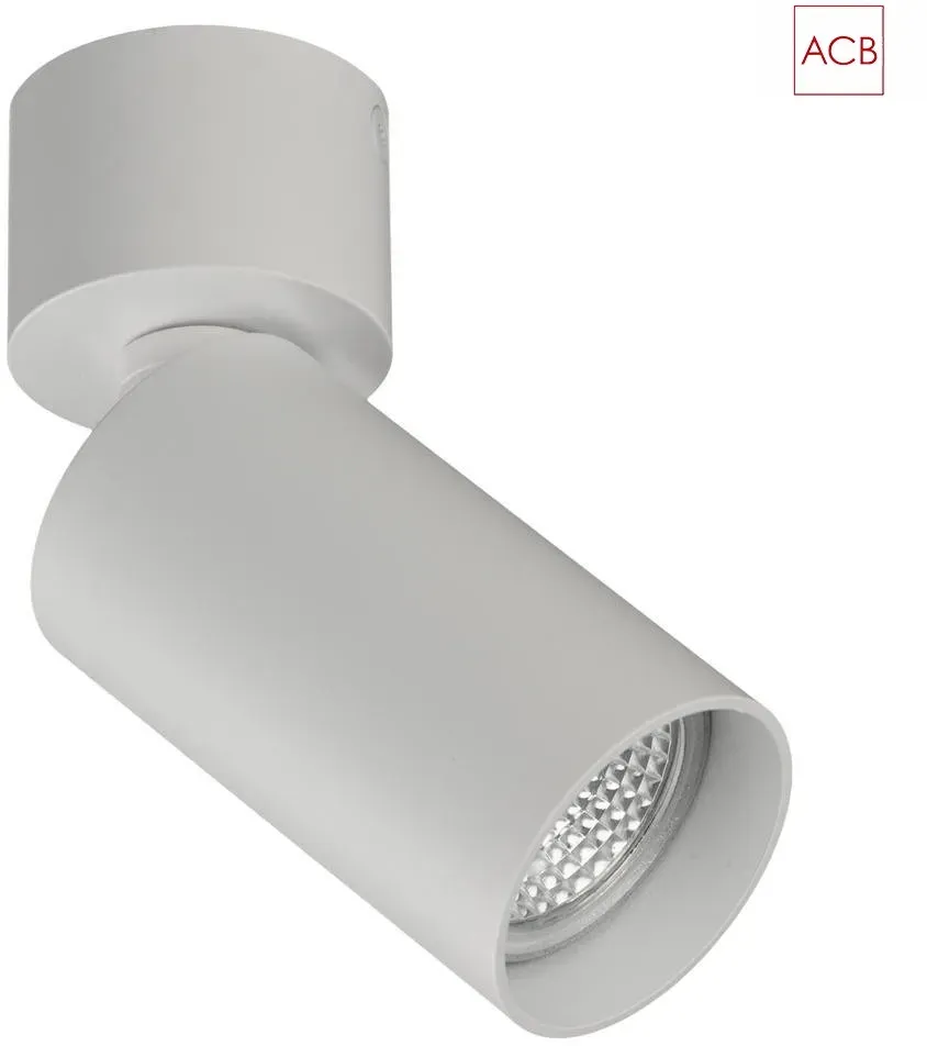 ACB Decken-Aufbaustrahler ZOOM 3764/10, GU10 max. 10W (LED), verstellbar, Weiß ACB-F37640B