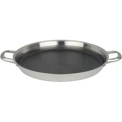 Paellapfanne Edelstahl 36 cm traditionelle Paella Pfanne Antihaft Wabenstruktur Induktion