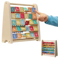 Navaris Lernspielzeug Zahlen Farben - Rechenschieber und Alphabet Abakus