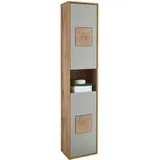 MID.YOU Greece Hochschrank 40 x 190 cm Grau Holz