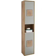 MID.YOU Greece Hochschrank 40 x 190 cm Grau Holz