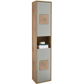 MID.YOU Greece Hochschrank 40 x 190 cm Grau Holz