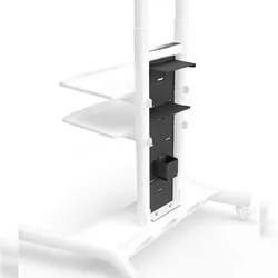 ONKRON Zierblende mit AV-Ablagen für Fernbedienung, Steckdose, TV-Tuner für mobilen TV Ständer TV Rollwagen TS1881 APP1881 Schwarz