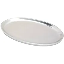 Nklaus Kerzenhalter Kerzenteller Oval 20x11cm Aluminium Silber