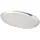 Nklaus Kerzenhalter Kerzenteller Oval 20x11cm Aluminium Silber