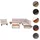 Mendler HWC-H54 Set 7-tlg. Hellbraun/Beige