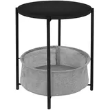 ML-Design Beistelltisch Schwarz Metall 46 x 51 cm