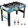 Fantask COSTWAY Tischkicker, klappbar, Kickertisch inkl. 14 Kicker und 2 Bällen, Punktezähler & abnehmbaren Beinen, Spieltisch für Erwachsene und Kinder, Tischfußball mit 2 in 1 Tischfussball platzsparend, für Spielzimmer, Bar... Braun