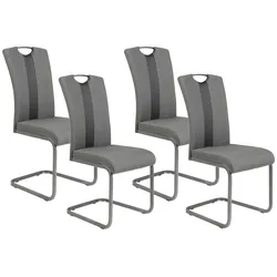 Schwingstuhl Amber Grau 2er-Set