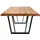 Krok Wood Esstisch Lisbon aus Massivholz in Buche mit Metallbein 180x100x75 cm (mit Sente) - Naturbelassen
