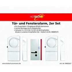 Sicherheit, Tür- und Fensteralarm im 2er Set inklusive 10 Ersatzbatterien