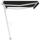 vidaXL LED Automatische Markise 450 x 300 cm anthrazit inkl. Windsensor 3069574