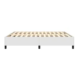 vidaXL Bettgestell Weiß 180x200 cm Kunstleder