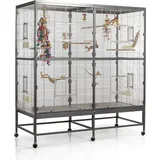 Montana Paradiso 150 Dunkel-Licht-Papageienkäfig - großer Käfig für kleine und mittlere Papageien